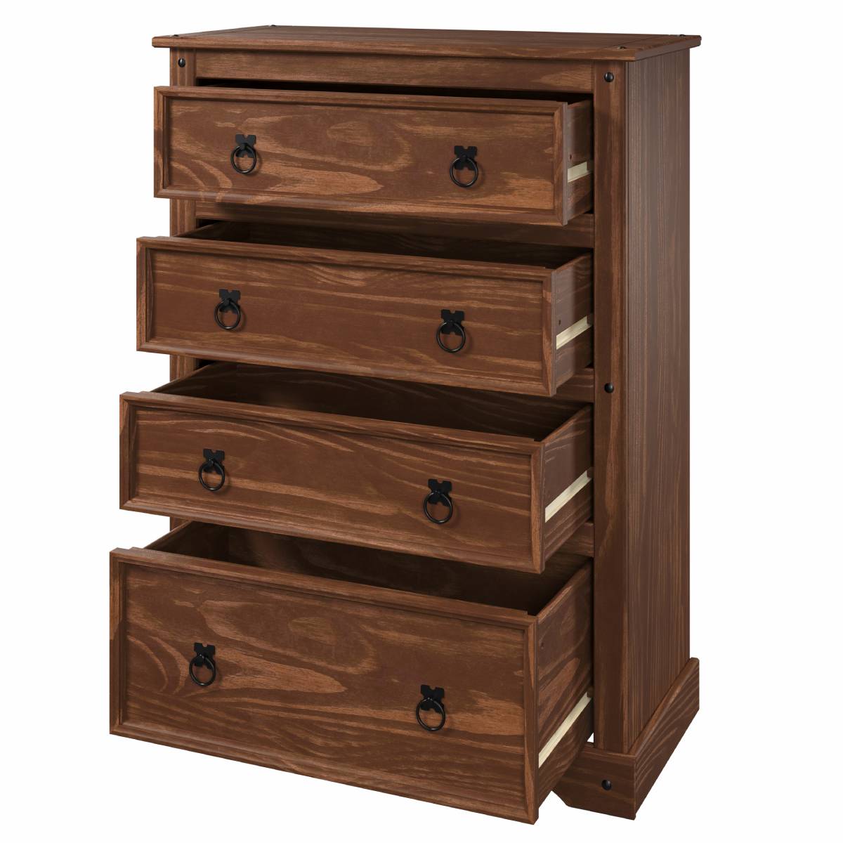 Wood Dresser 4 Drawers Chest Woodland | Furniture Dash