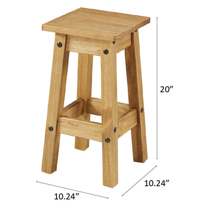 Wood Set of 2 Kitchen Stools Corona | Furniture Dash