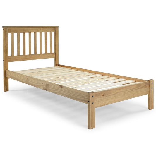 Wood Slatted Twin Size Bed Corona | Furniture Dash