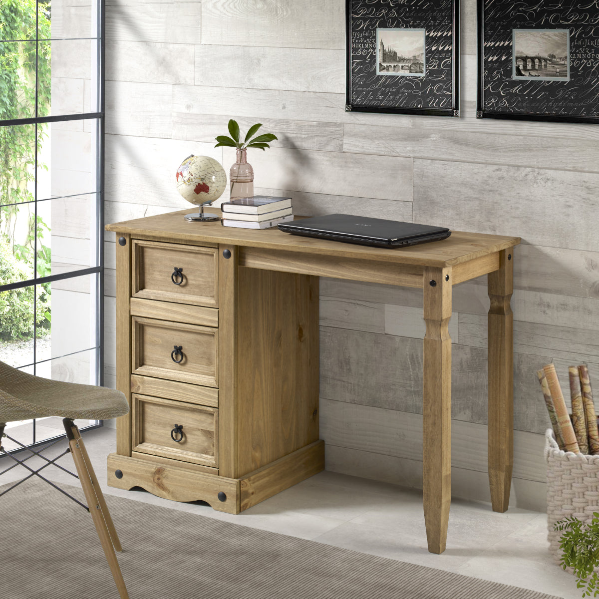 Wood Dressing Table Vanity Makeup Corona | Furniture Dash