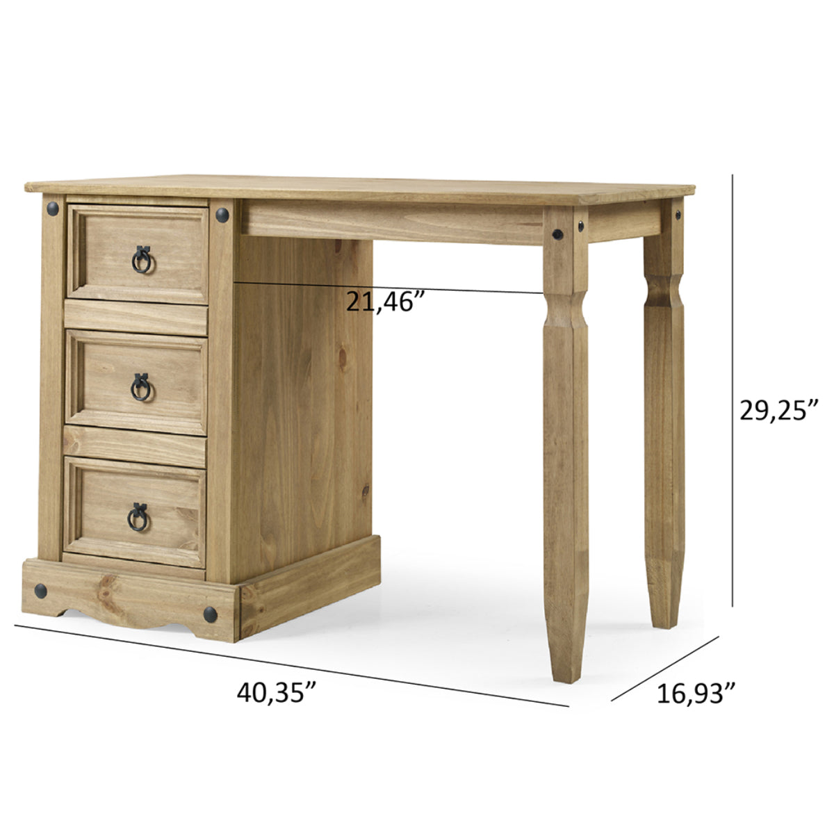 Wood Dressing Table Vanity Makeup Corona | Furniture Dash