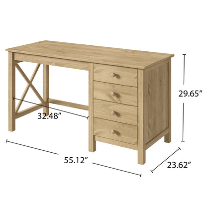 Wood Dressing Table Vanity Makeup Large Corona | Furniture Dash