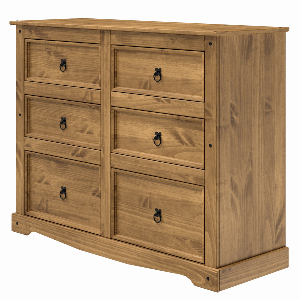 Wood Dresser 3+3 Drawers Chest Corona | Furniture Dash