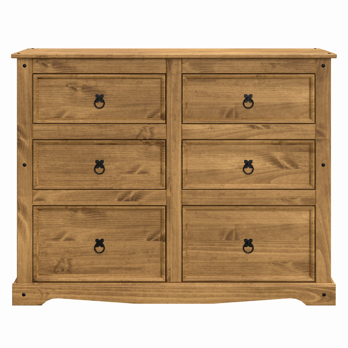 Wood Dresser 3+3 Drawers Chest Corona | Furniture Dash