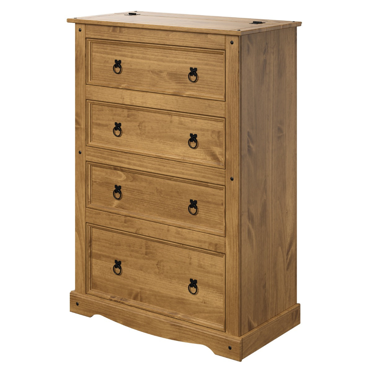 3 Drawer Wood Chest With Upper Storage Compartment Corona | Furniture Dash