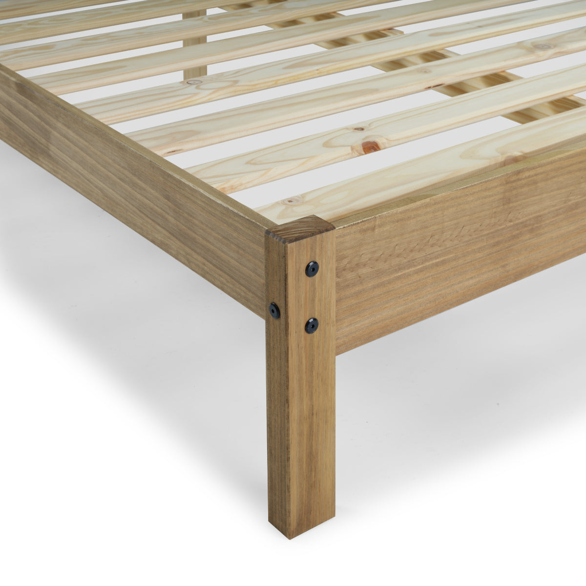 Wood Slatted Queen Size Bed Corona | Furniture Dash