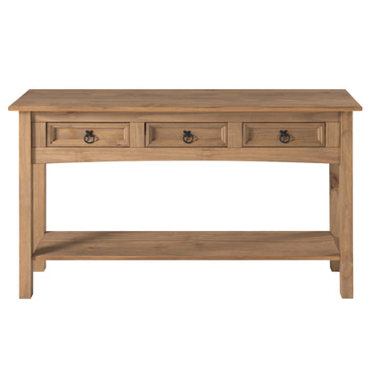 Wood Hall Table Console 3 Drawers Corona | Furniture Dash