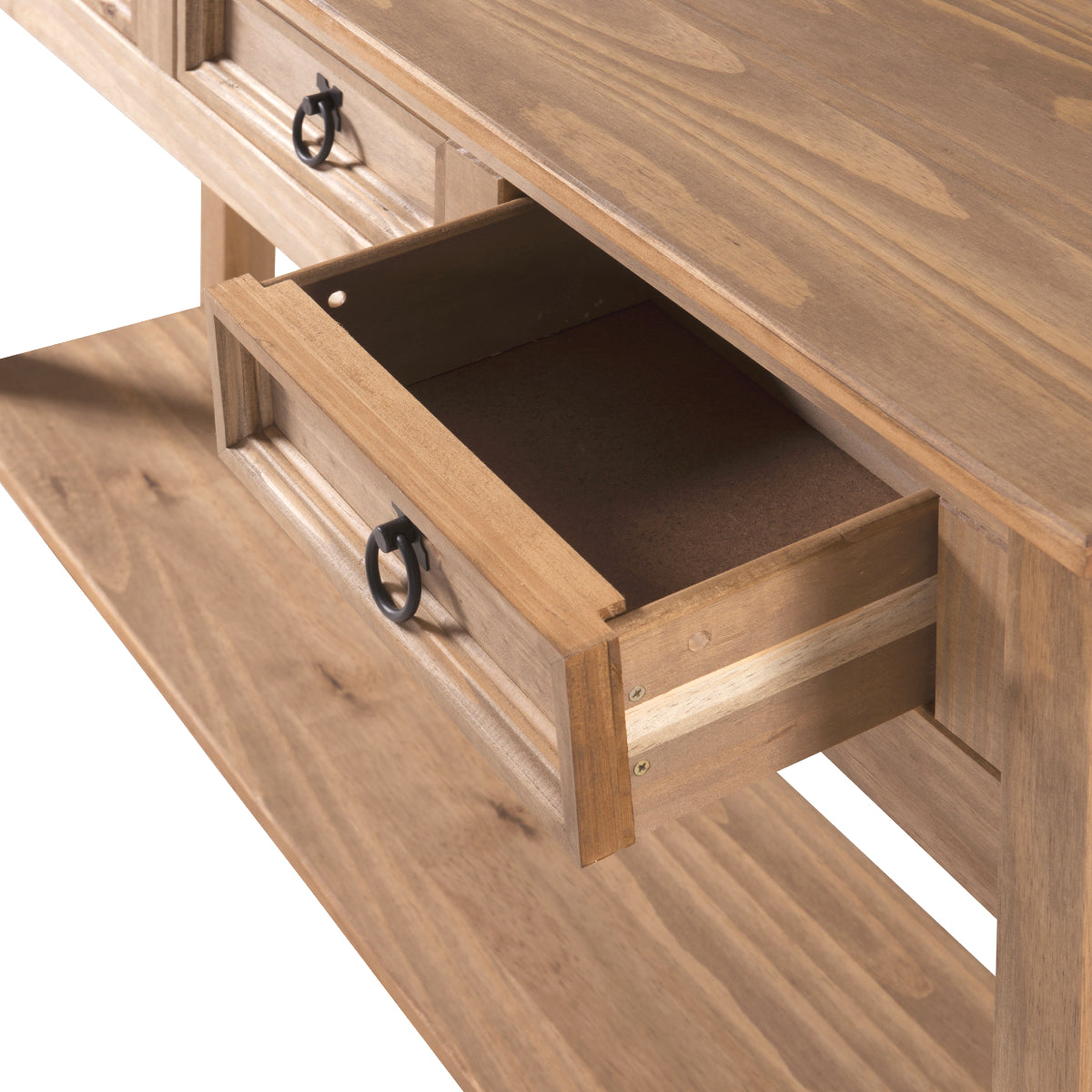 Wood Hall Table Console 3 Drawers Corona | Furniture Dash