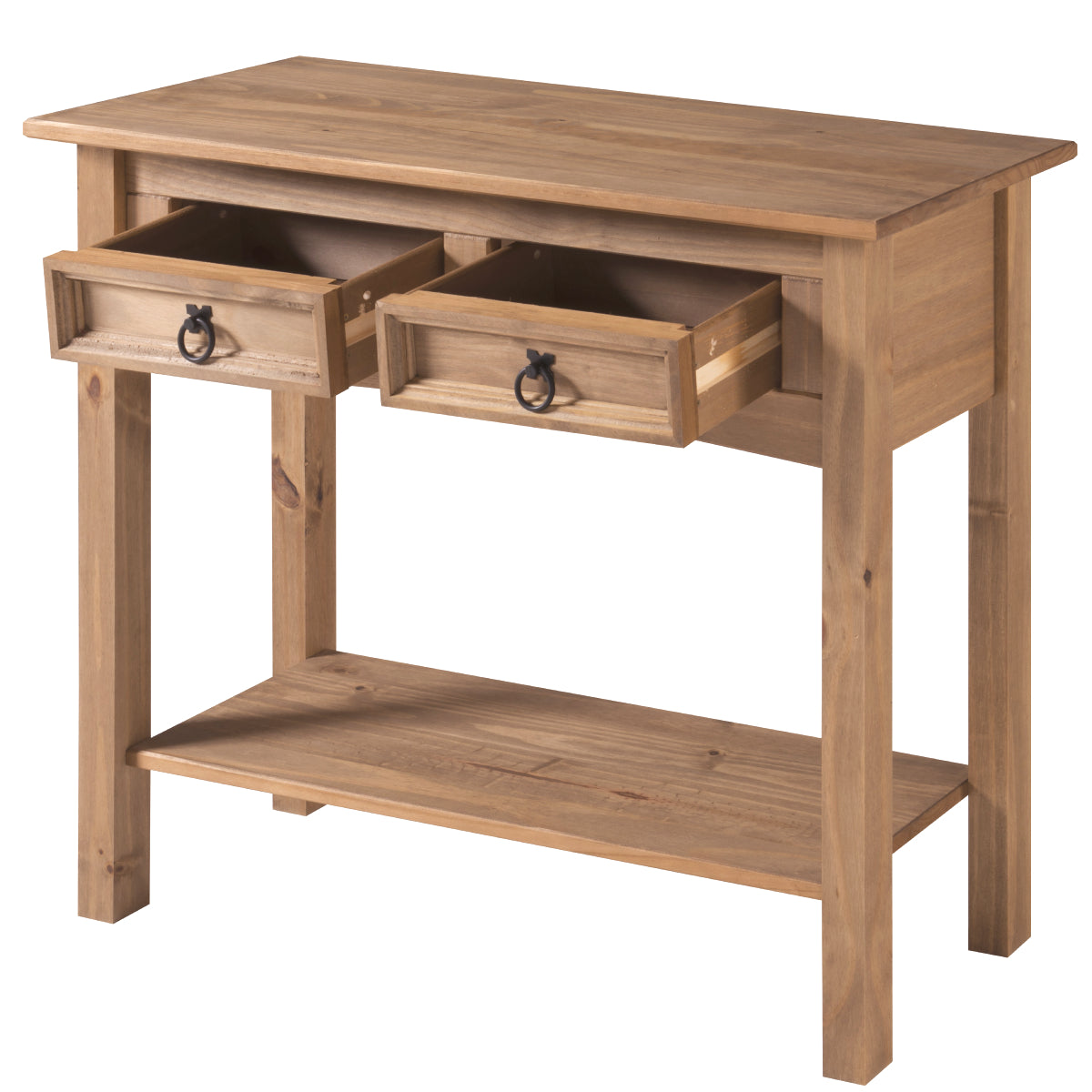 Wood Hall Table Console 2 Drawers Corona | Furniture Dash