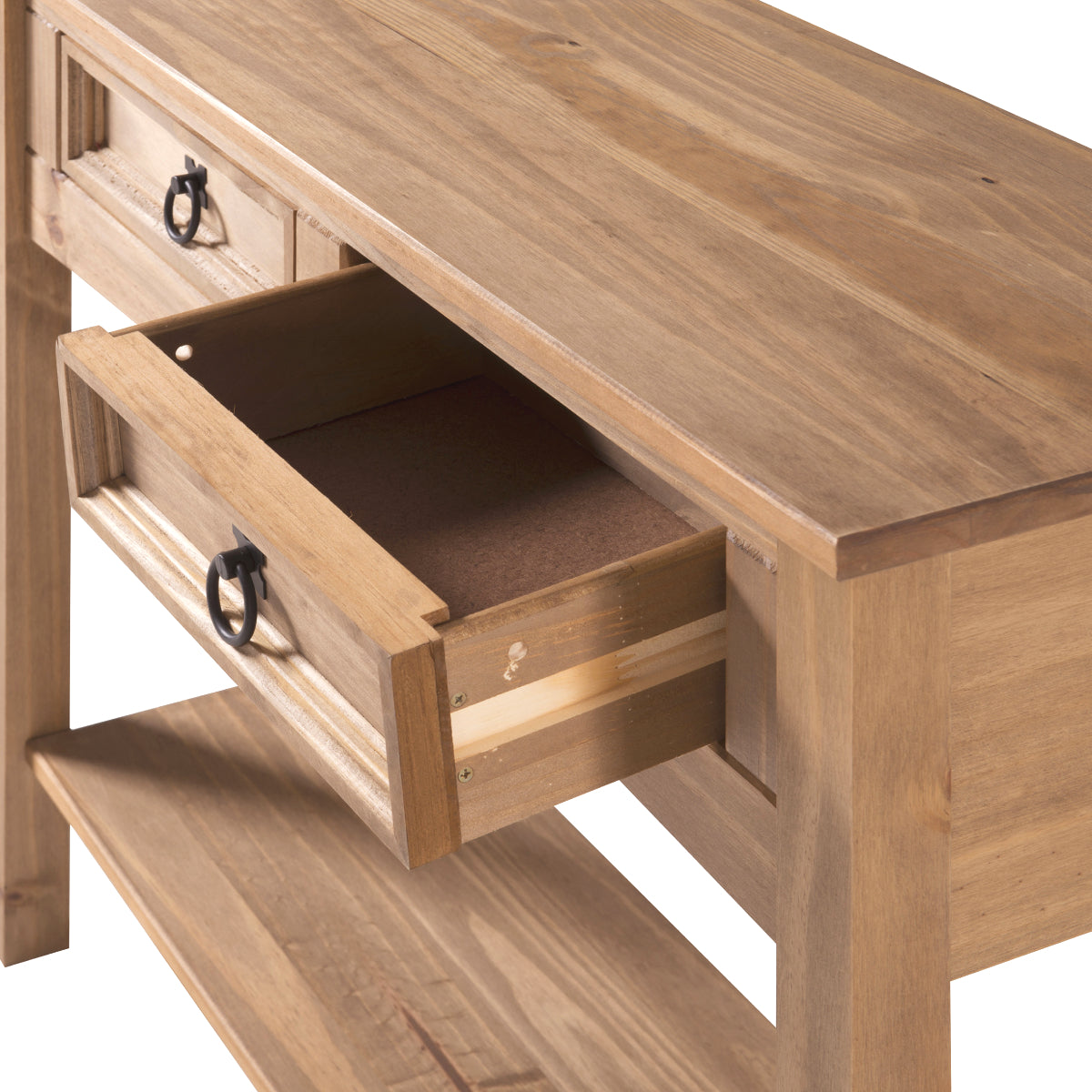 Wood Hall Table Console 2 Drawers Corona | Furniture Dash