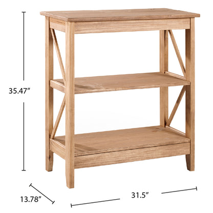 Wood Shelf Unit 3 Tier Corona | Furniture Dash