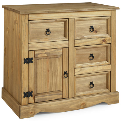 Wood Buffet Sideboard 1 Door 4 Drawers Corona | Furniture Dash
