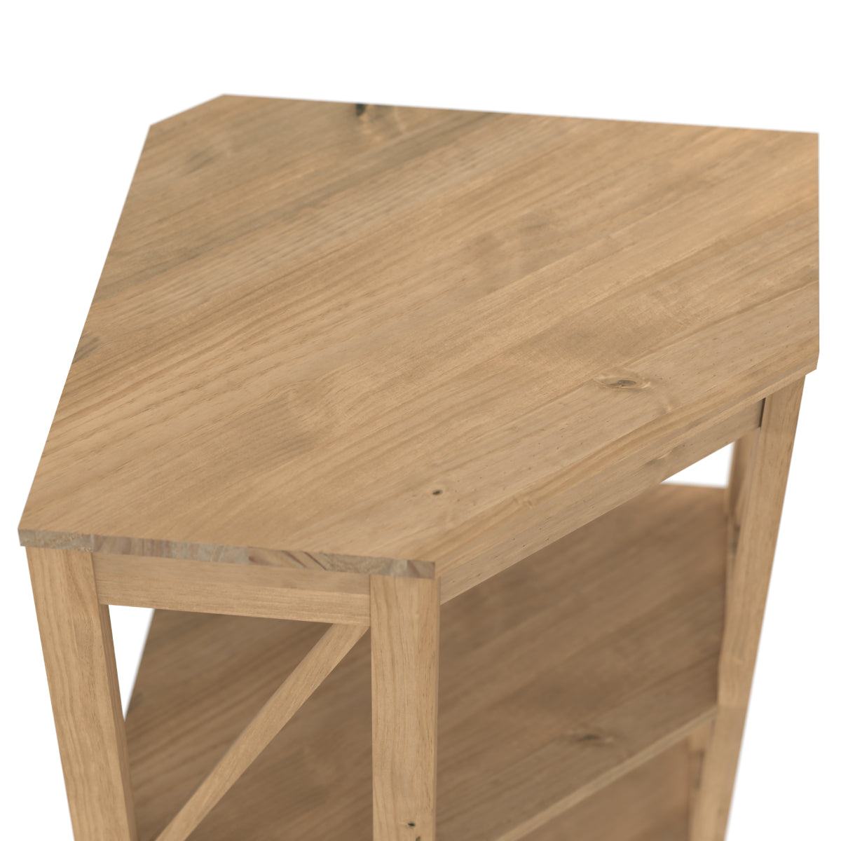 Wood Corner Bookcase 4 Shelf Corona | Furniture Dash