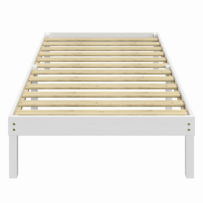 Wood Frame Twin Size Bed Corona Snow | Furniture Dash