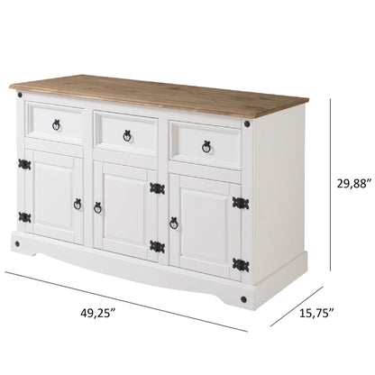 Wood Buffet Sideboard Corona Snow | Furniture Dash