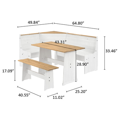 Corner Dining Set Corona Snow | Furniture Dash