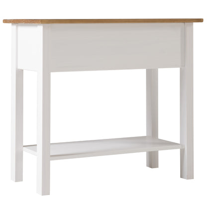 Wood Hall Table Console 2 Drawers Corona Snow | Furniture Dash