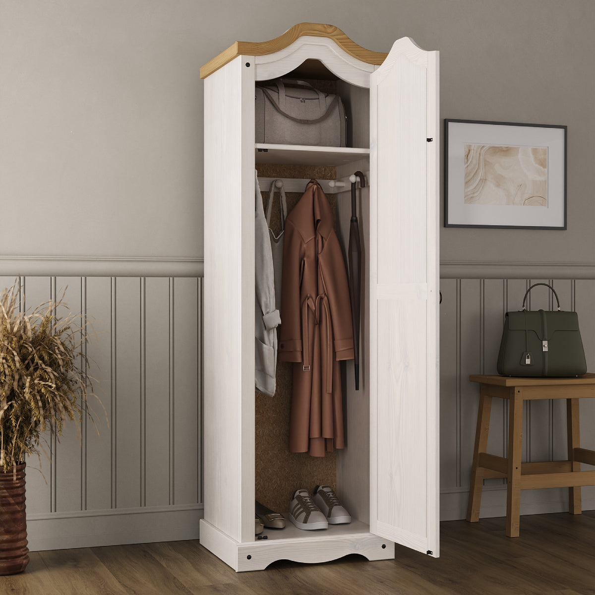 Hall Armoire Corona Snow | Furniture Dash