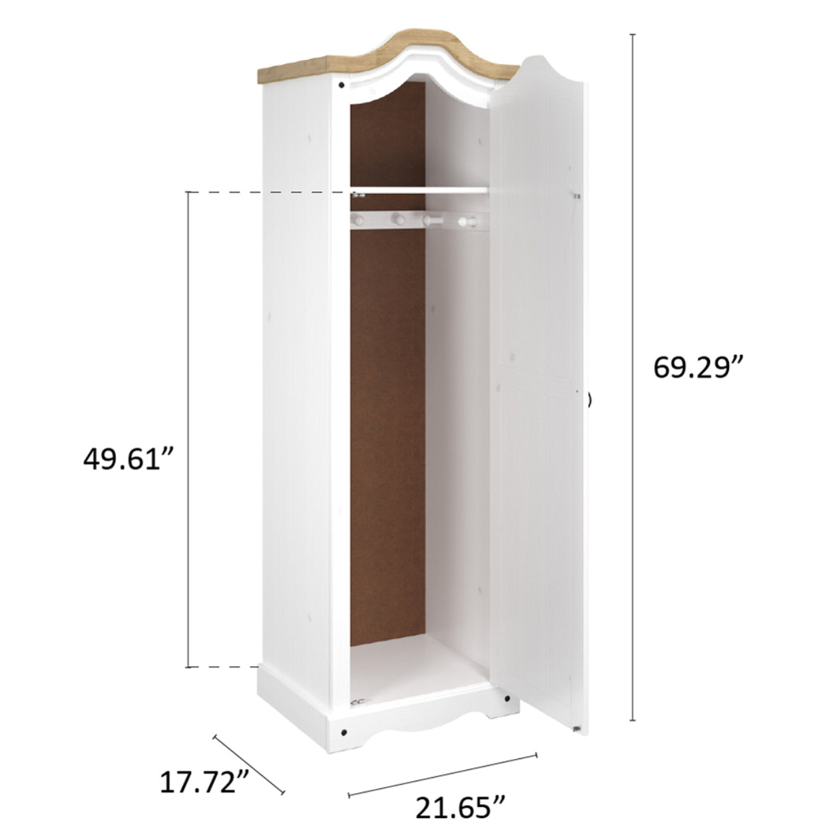 Hall Armoire Corona Snow | Furniture Dash