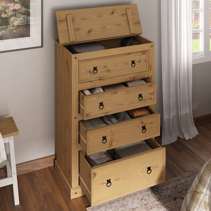 Wood Dresser 4 Drawers Chest Corona | Furniture Dash