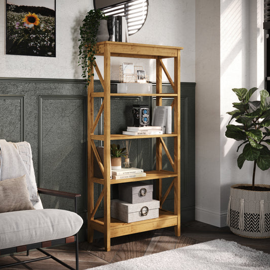 Wood Shelf Unit 5 Tier Corona | Furniture Dash