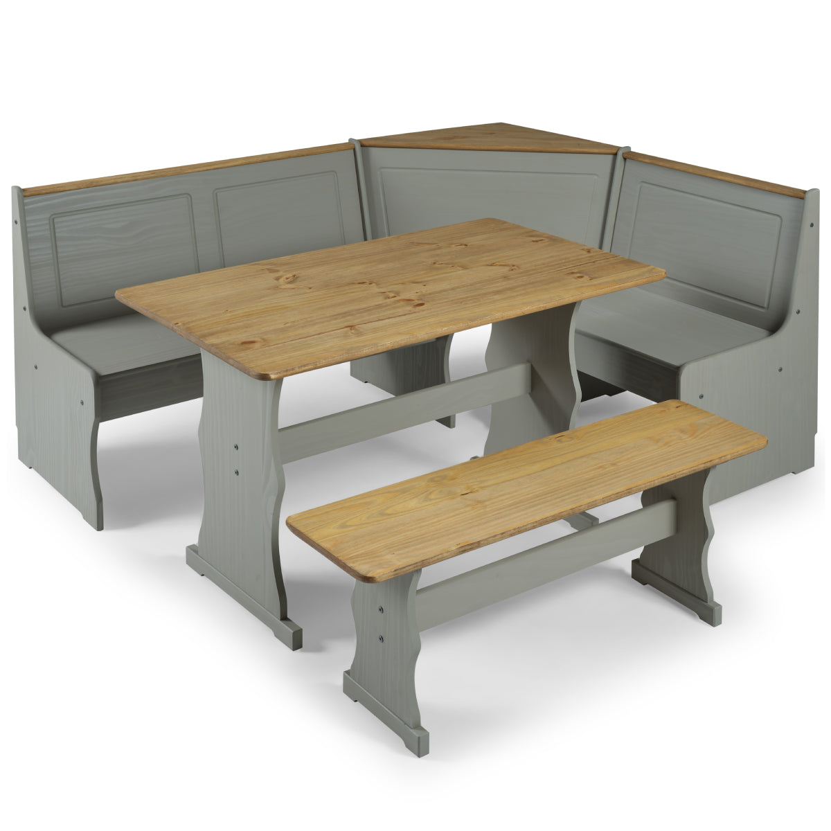 Corner Dining Set Corona Gray | Furniture Dash