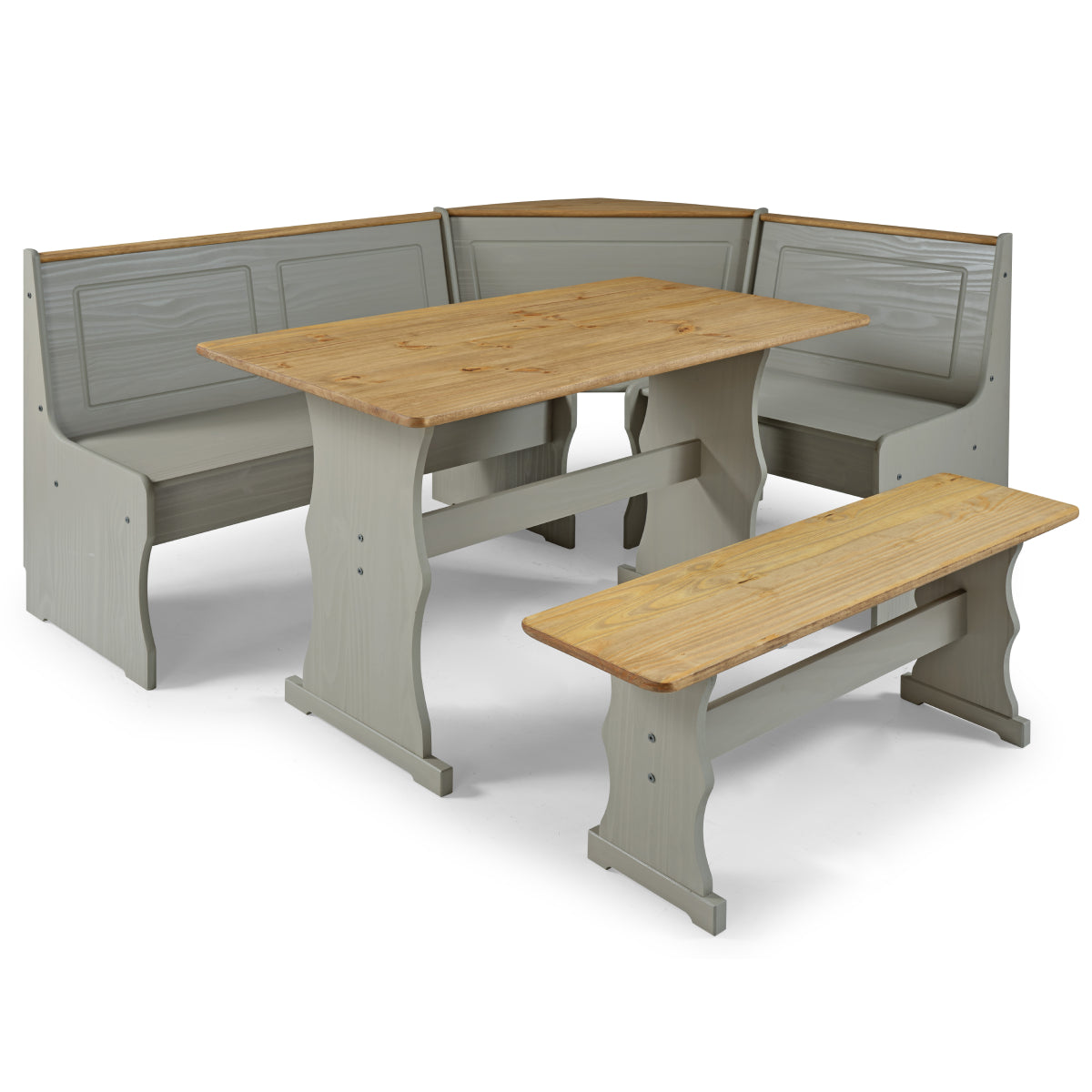 Corner Dining Set Corona Gray | Furniture Dash