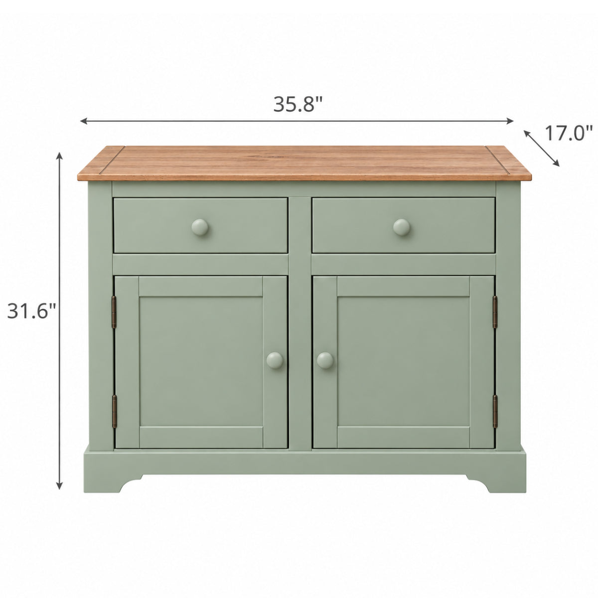 Wood Buffet Sideboard Farmhouse Sage Green | Furniture Dash