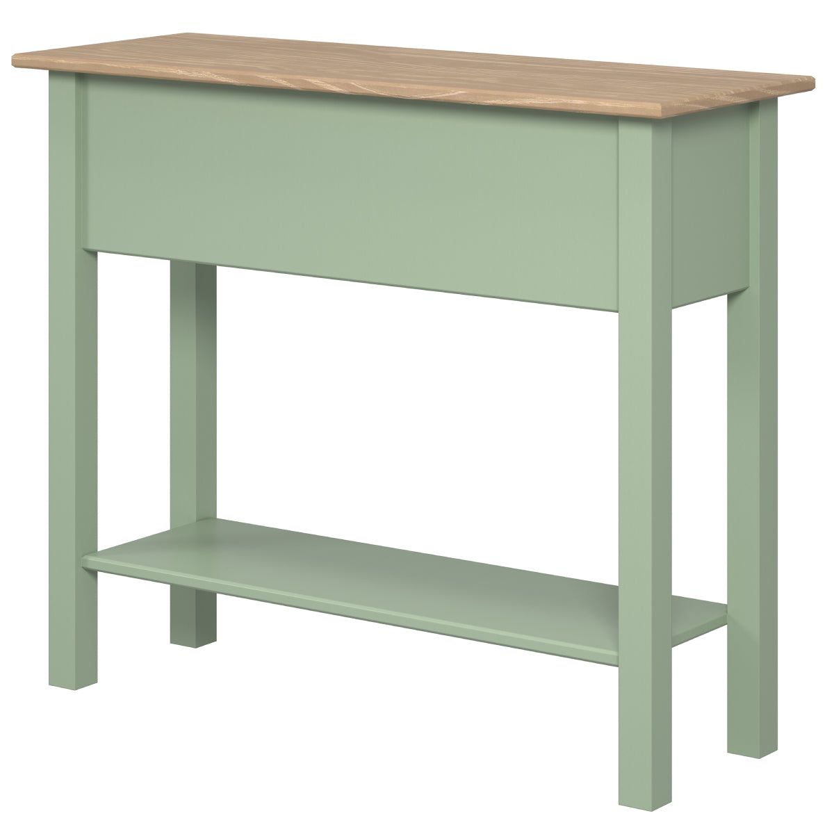 Wood Hall Table Console 2 Drawers Farmhouse Sage Green | Furniture Dash