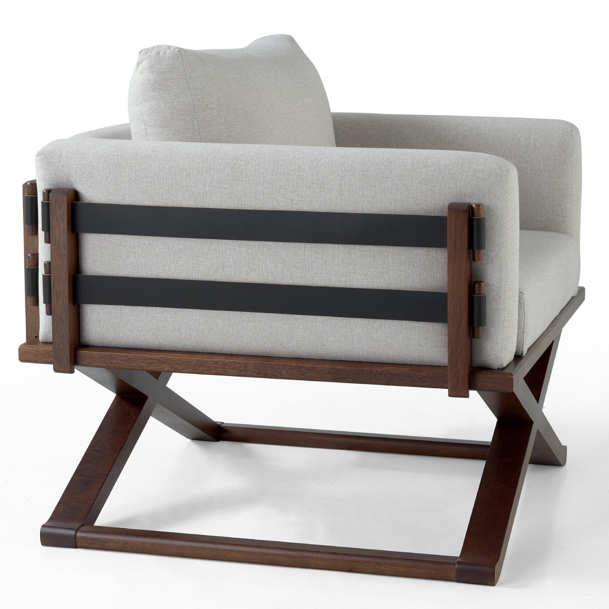 Upholstered with Solid Wood Scene Armchair | Furniture Dash