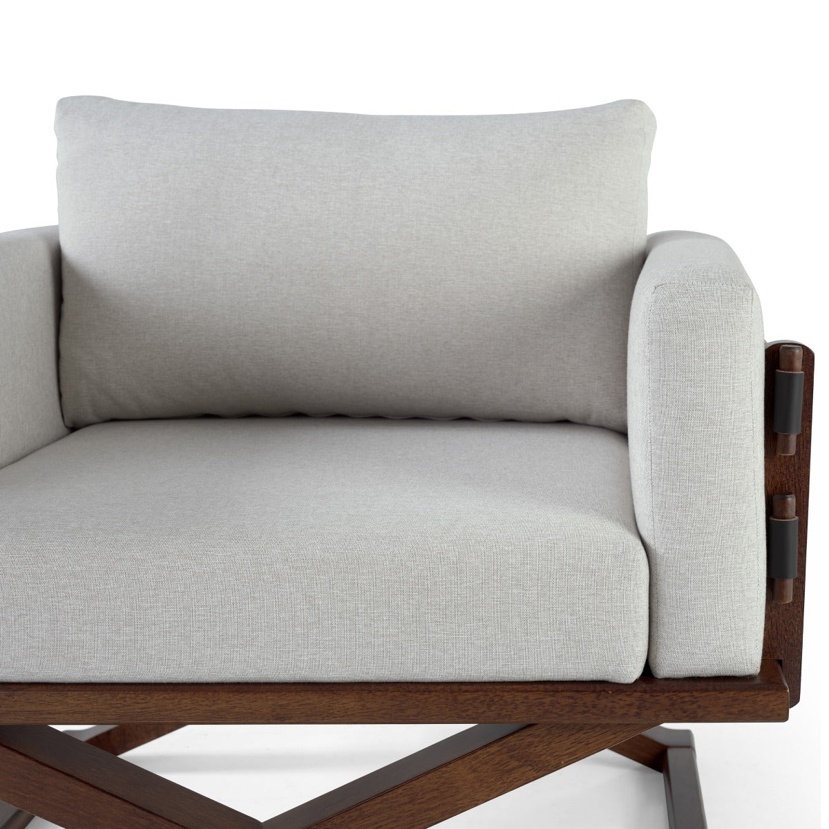 Upholstered with Solid Wood Scene Armchair | Furniture Dash