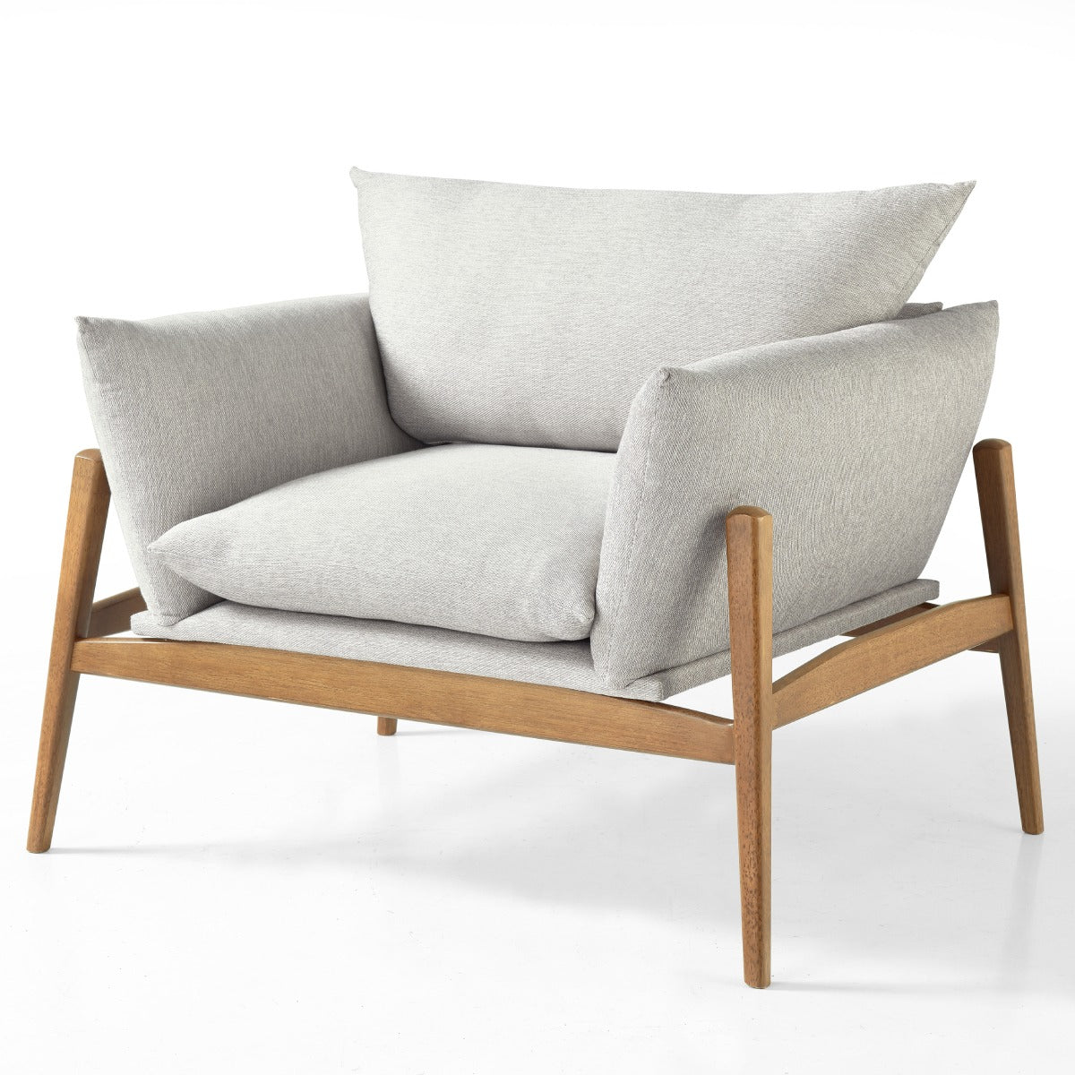 Upholstered with Solid Wood Embrace Armchair | Furniture Dash