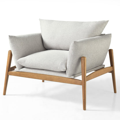 Upholstered with Solid Wood Embrace Armchair | Furniture Dash