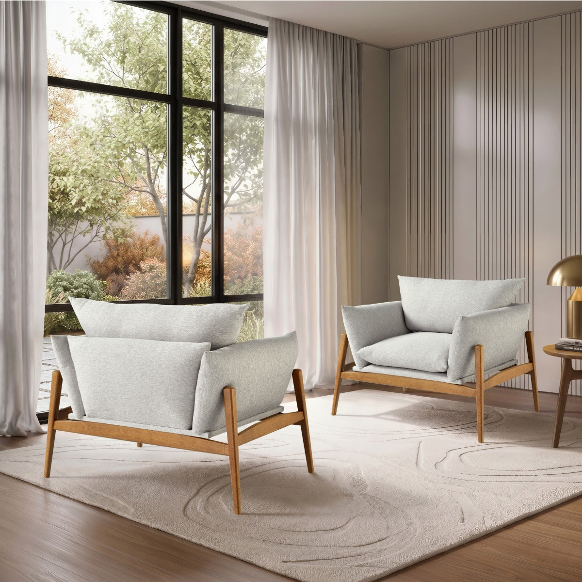 Upholstered with Solid Wood Embrace Armchair | Furniture Dash