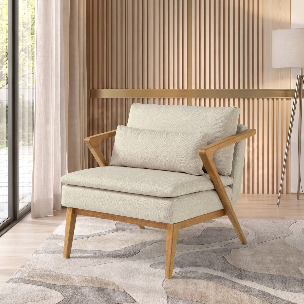 Upholstered with Solid Wood Zest Armchair | Furniture Dash