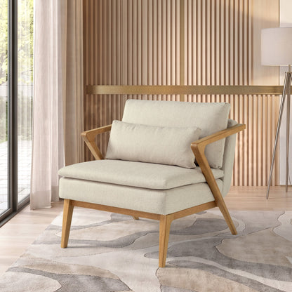 Upholstered with Solid Wood Zest Armchair | Furniture Dash