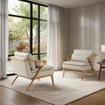 Upholstered with Solid Wood Zest Armchair | Furniture Dash