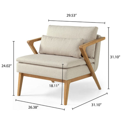 Upholstered with Solid Wood Zest Armchair | Furniture Dash