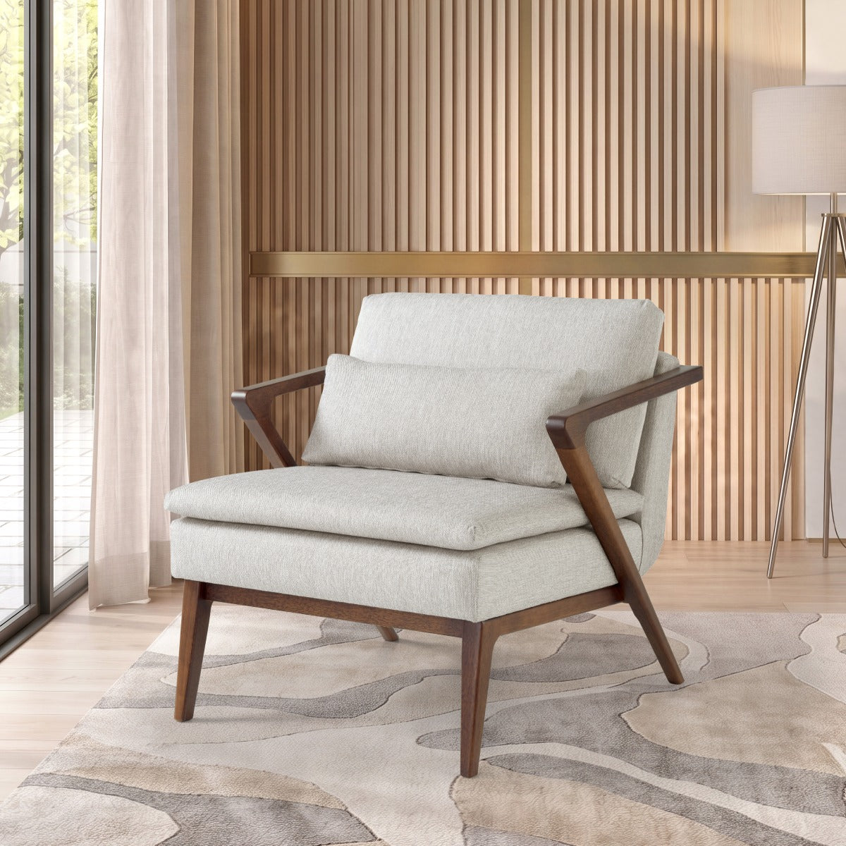 Upholstered with Solid Wood Zest Armchair | Furniture Dash