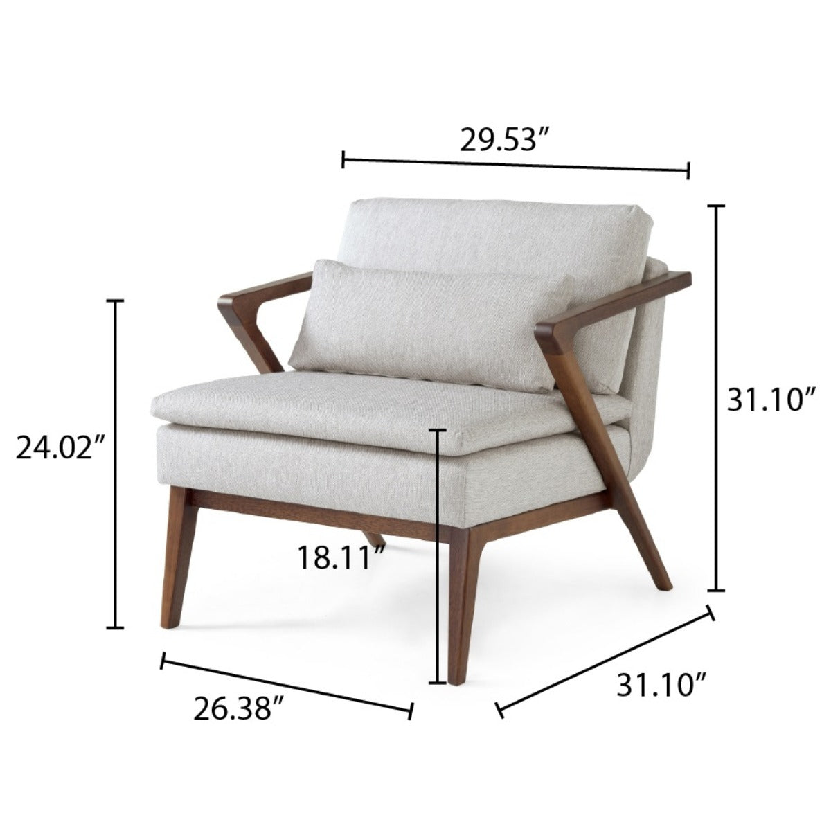 Upholstered with Solid Wood Zest Armchair | Furniture Dash