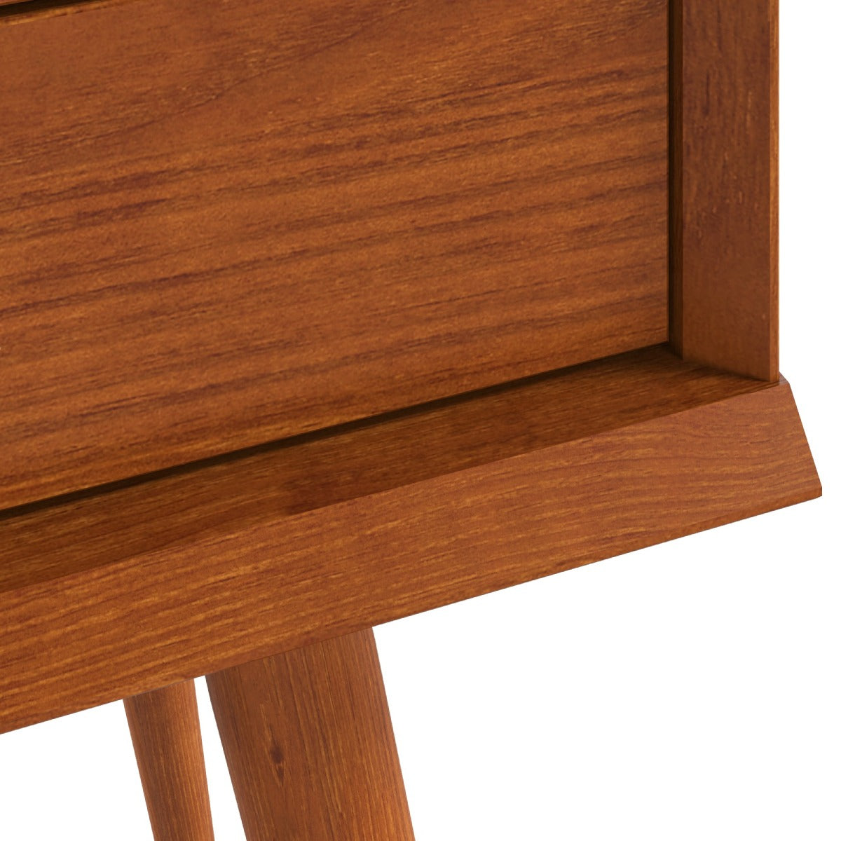 Wood Nightstand 2 Drawers Mid Century | Furniture Dash