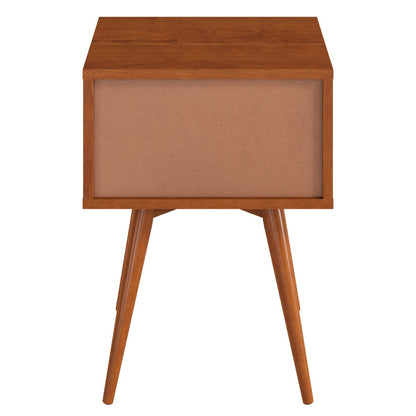 Wood Nightstand 2 Drawers Mid Century | Furniture Dash