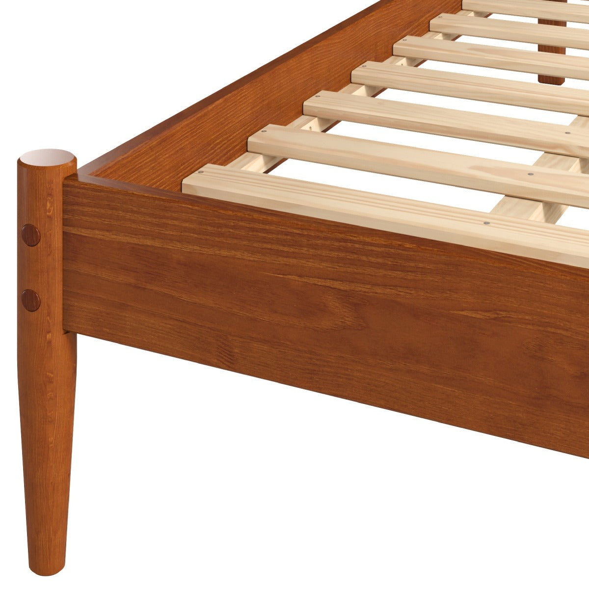 Solid Wood Full Size Bed Frame Mid Century | Furniture Dash