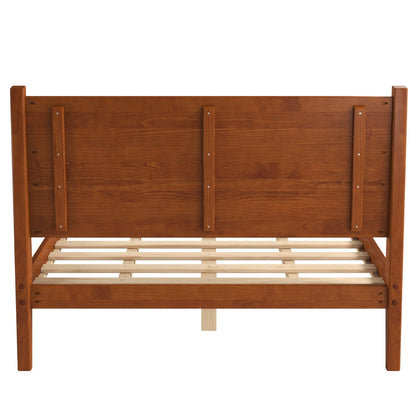Solid Wood Full Size Bed Frame Mid Century | Furniture Dash