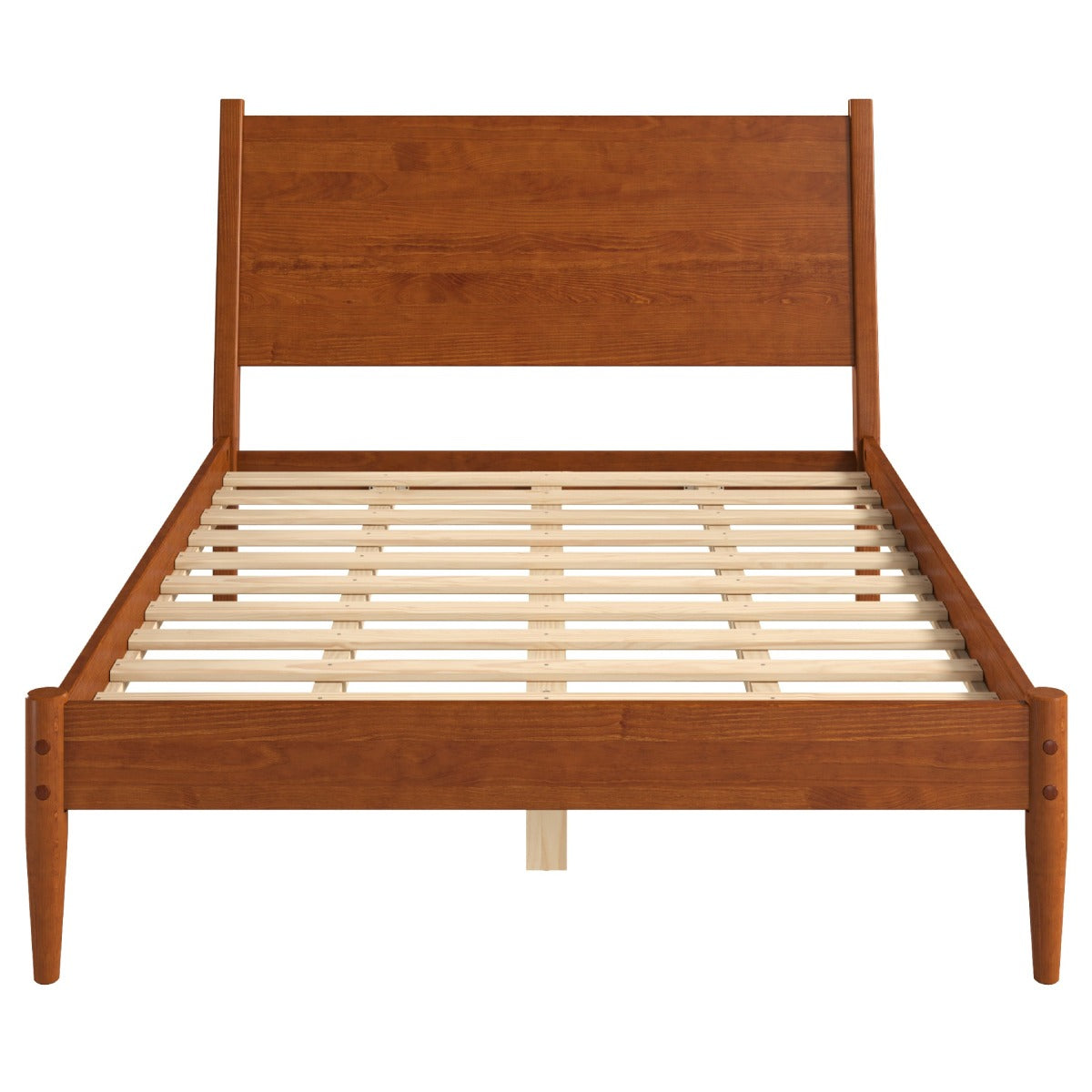 Solid Wood Queen Size Bed Frame Mid Century | Furniture Dash