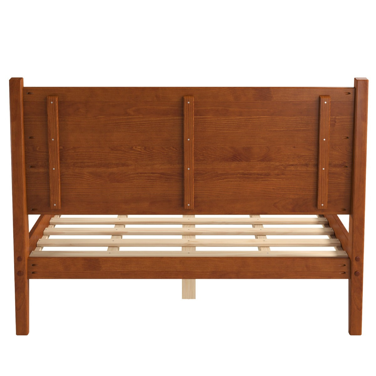 Solid Wood Queen Size Bed Frame Mid Century | Furniture Dash