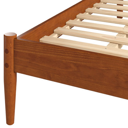 Solid Wood King Size Bed Frame Mid Century | Furniture Dash