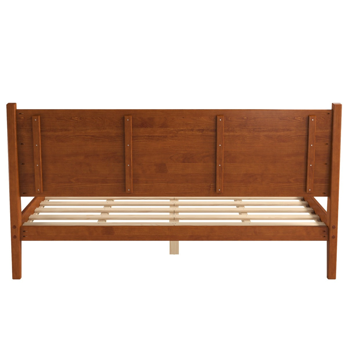 Solid Wood King Size Bed Frame Mid Century | Furniture Dash