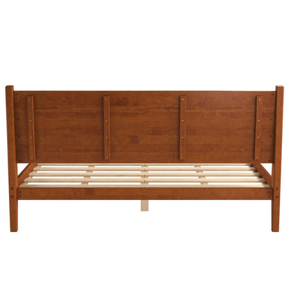 Solid Wood King Size Bed Frame Mid Century | Furniture Dash