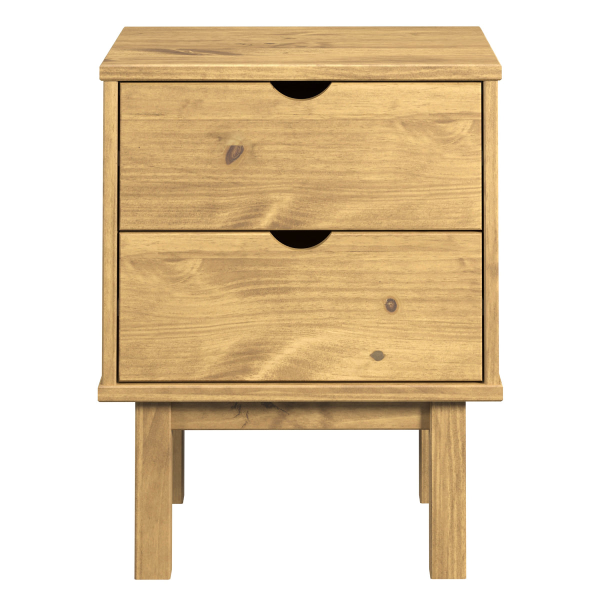 Wood Nightstand 2 Drawers Norden | Furniture Dash